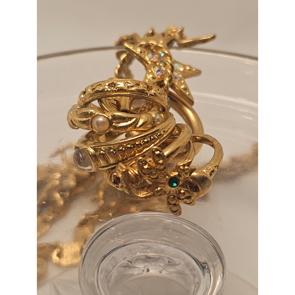 Kirk's Folly goldtoned cherub charm necklace with rings - Picture 6 of 7